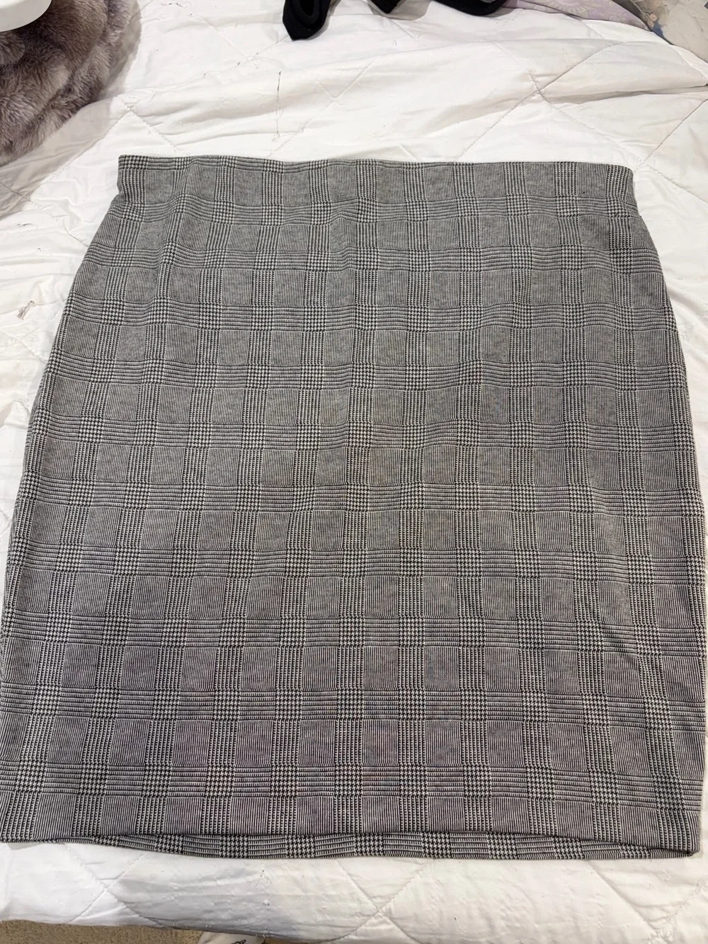 Express Gray Plaid Pencil Skirt